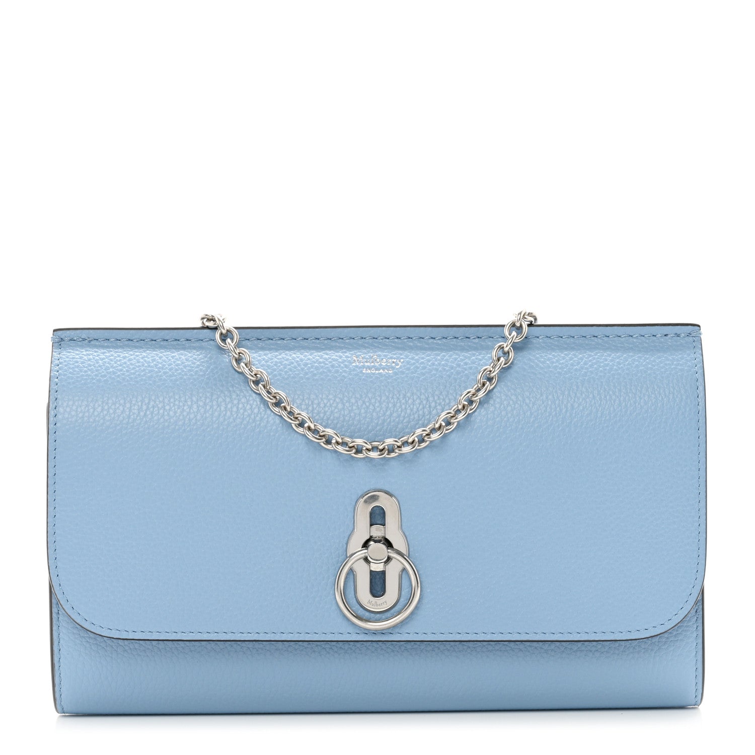 Mulberry Small Classic Grain Amberley Convertible Clutch Pale Slate 1 of 9