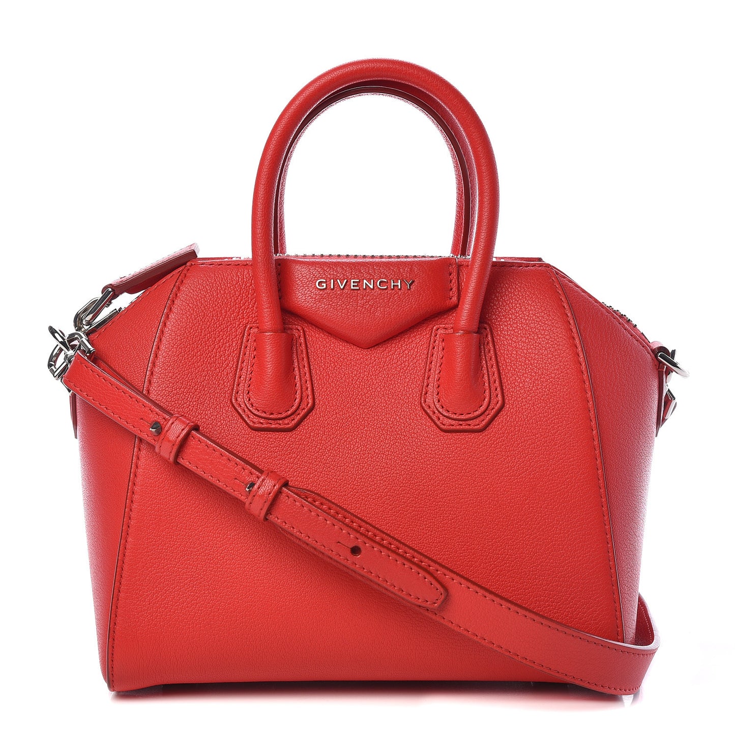 Sugar Goatskin Mini Antigona Medium Red
