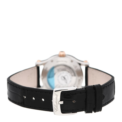 Chopard Stainless Steel 18K Rose Gold Alligator 5 Diamond 30mm Happy Sport Automatic Watch 3 of 5
