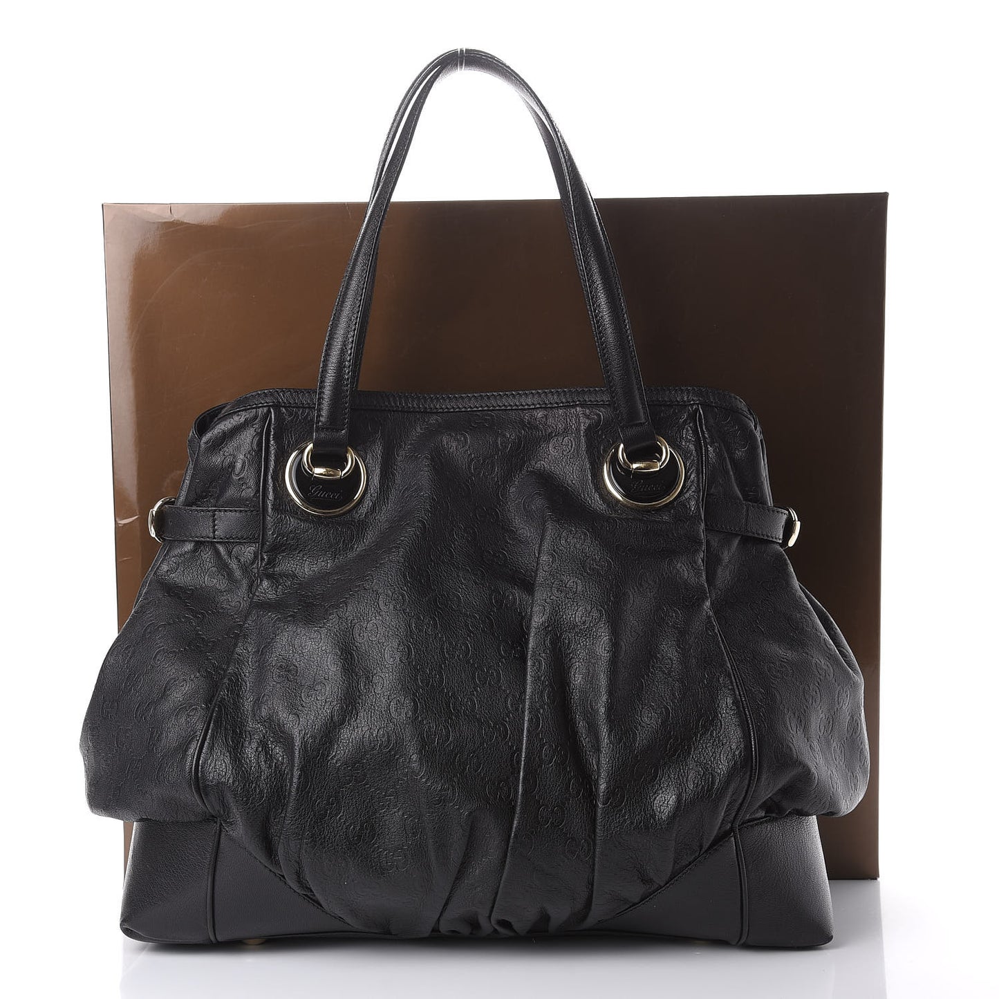 Guccissima Full Moon Tote Black
