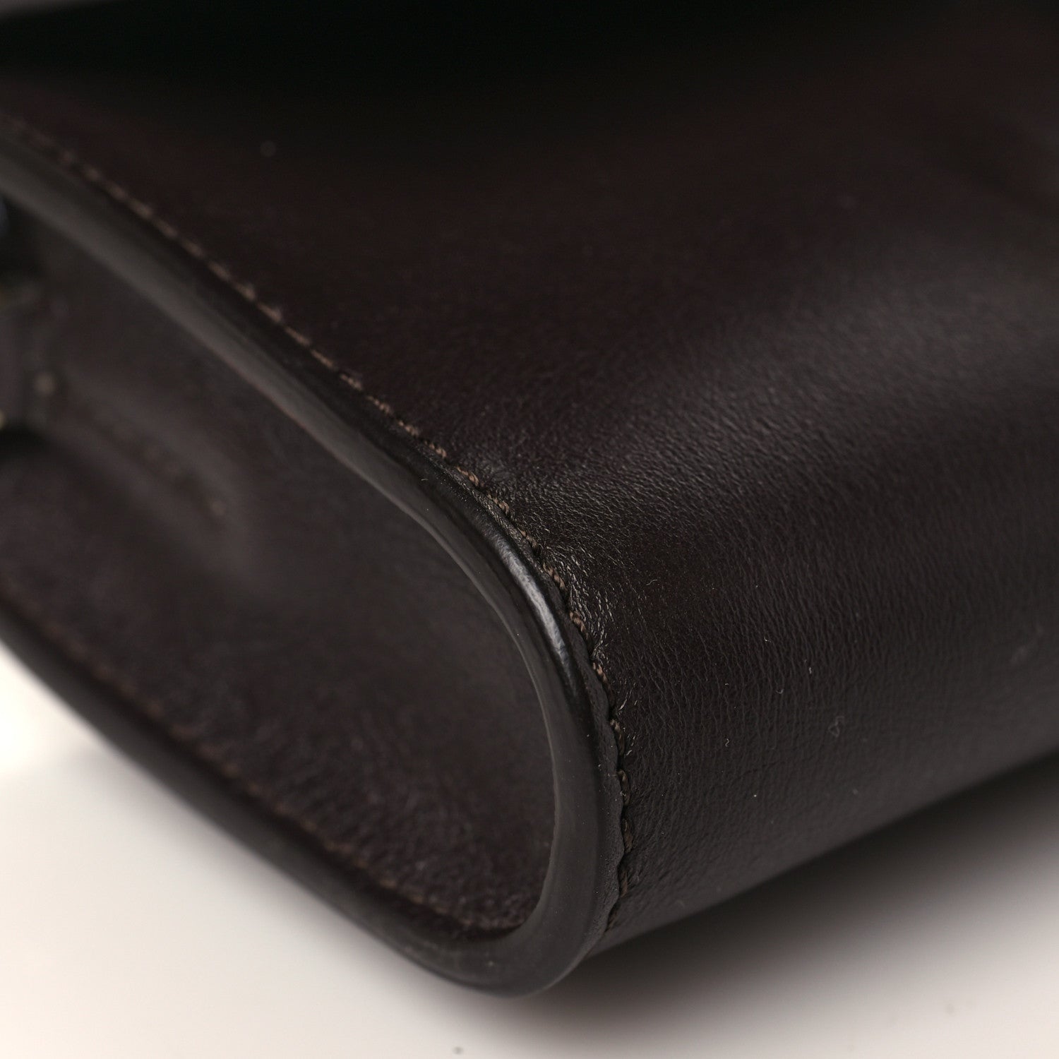 Chloe Suede Calfskin Mini Faye Shoulder Bag Carbon Brown 7 of 8