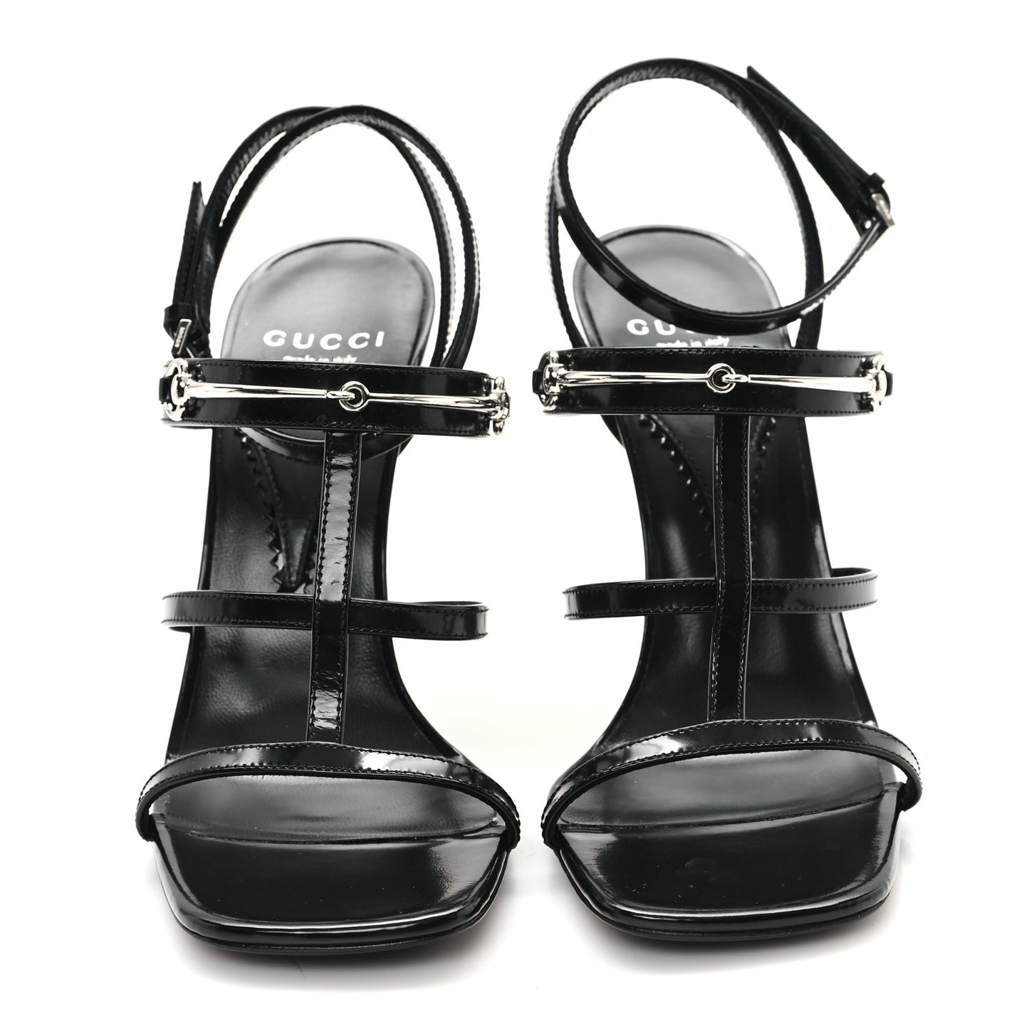 Nappa Regent Strappy Horsebit Sandals 38 Black