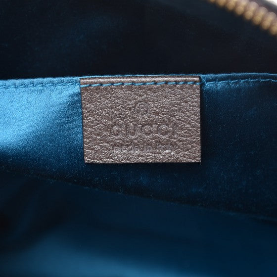 Gucci GG Supreme Monogram Textured Dollar Calfskin Web Small Ophidia Dome Shoulder Bag Beige Ebony New Acero 6 of 8