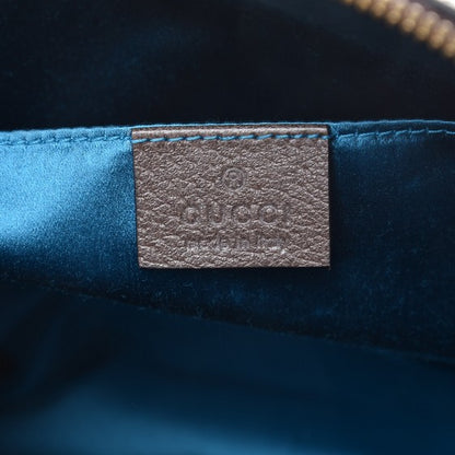 Gucci GG Supreme Monogram Textured Dollar Calfskin Web Small Ophidia Dome Shoulder Bag Beige Ebony New Acero 6 of 8
