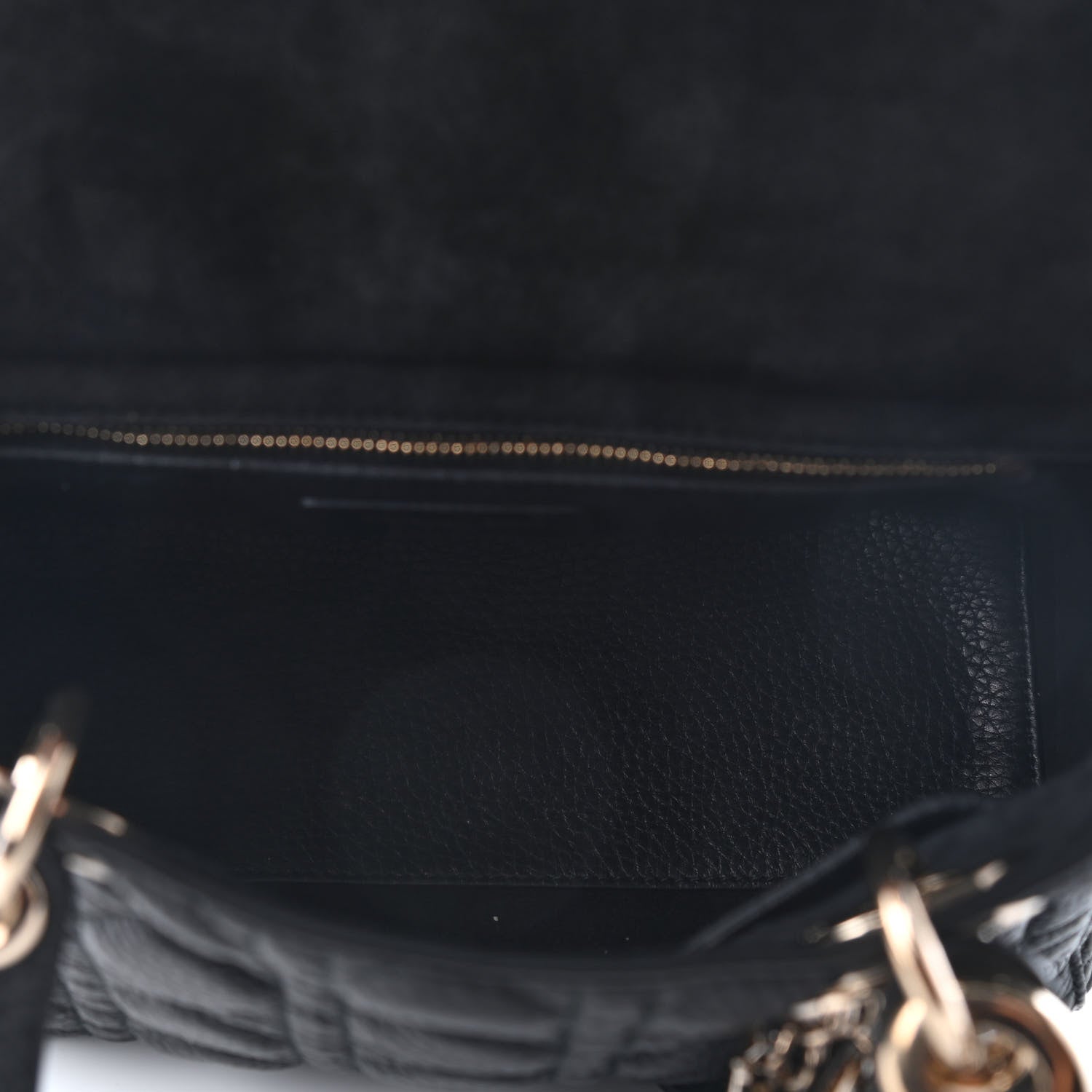 Christian Dior Grained Calfskin Cannage Medium Supple Lady Dior Black 5 of 9