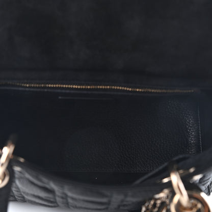 Christian Dior Grained Calfskin Cannage Medium Supple Lady Dior Black 5 of 9