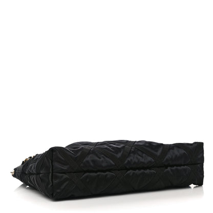 Chanel Nylon Grosgrain Large Lifestyle Pouch With Foldable Tote Black 5 of 12