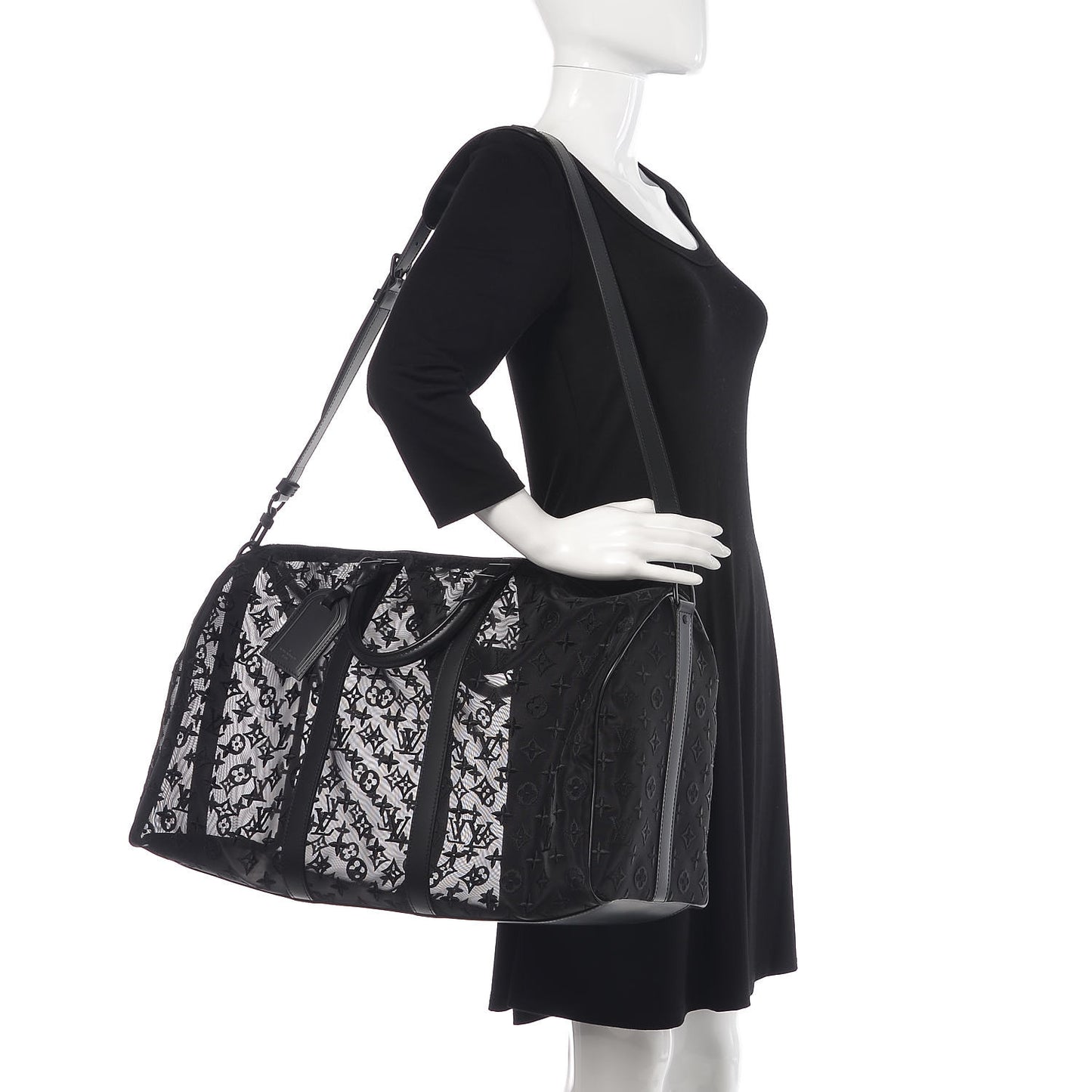 Monogram See Through Keepall Bandouliere 50 Black