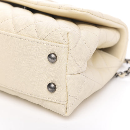 Chanel Caviar Lizard Quilted Mini Coco Handle Flap White 9 of 11