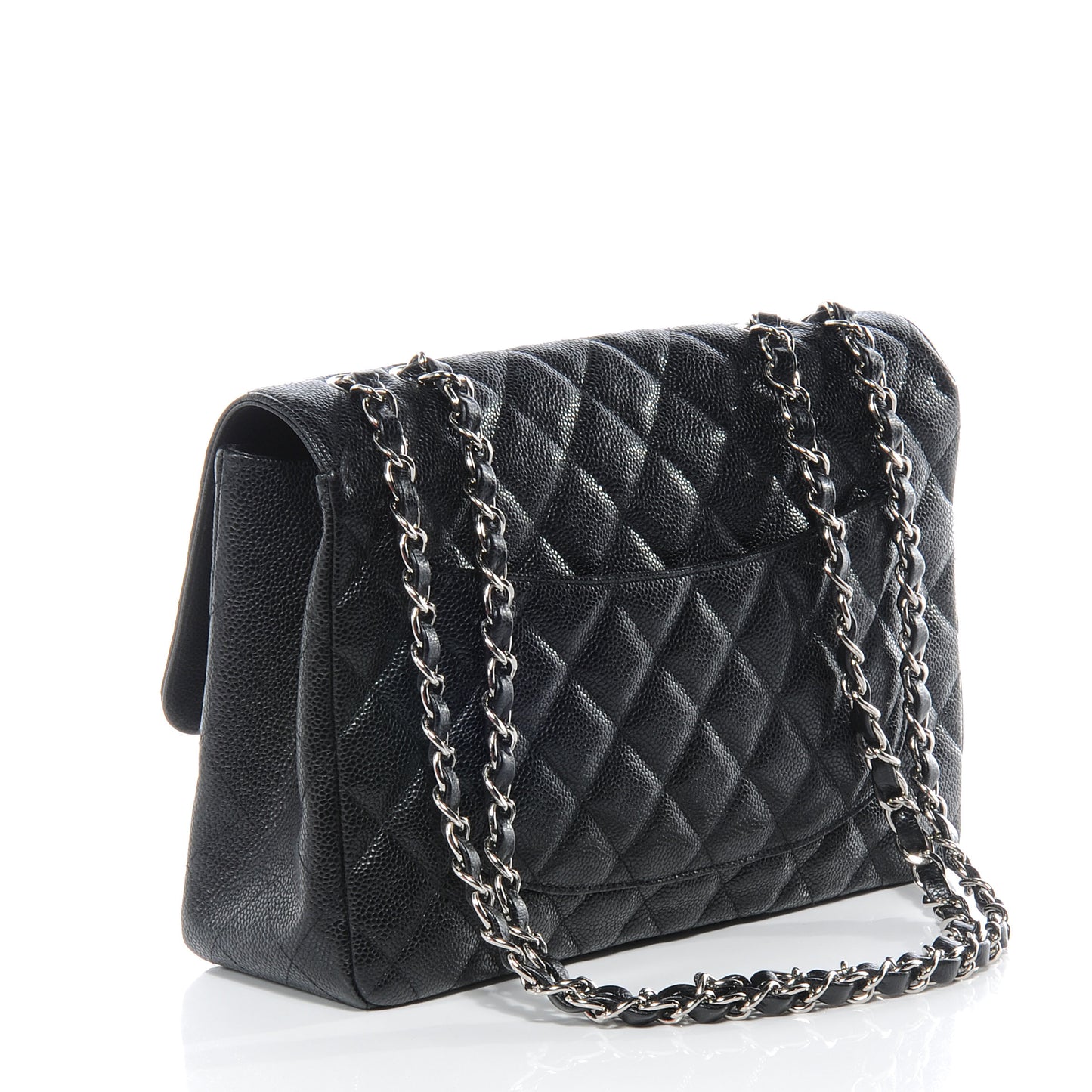 Caviar Jumbo Single Flap Black