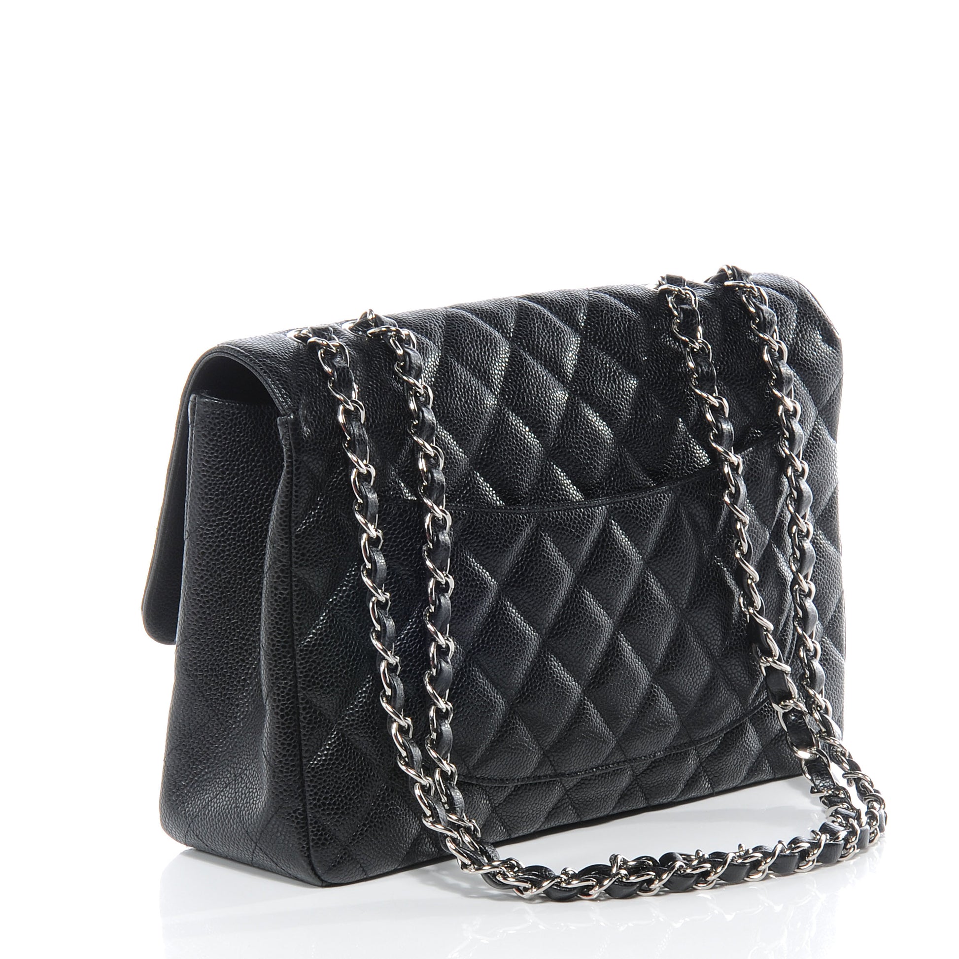 Chanel Caviar Jumbo Single Flap Black 3 of 7