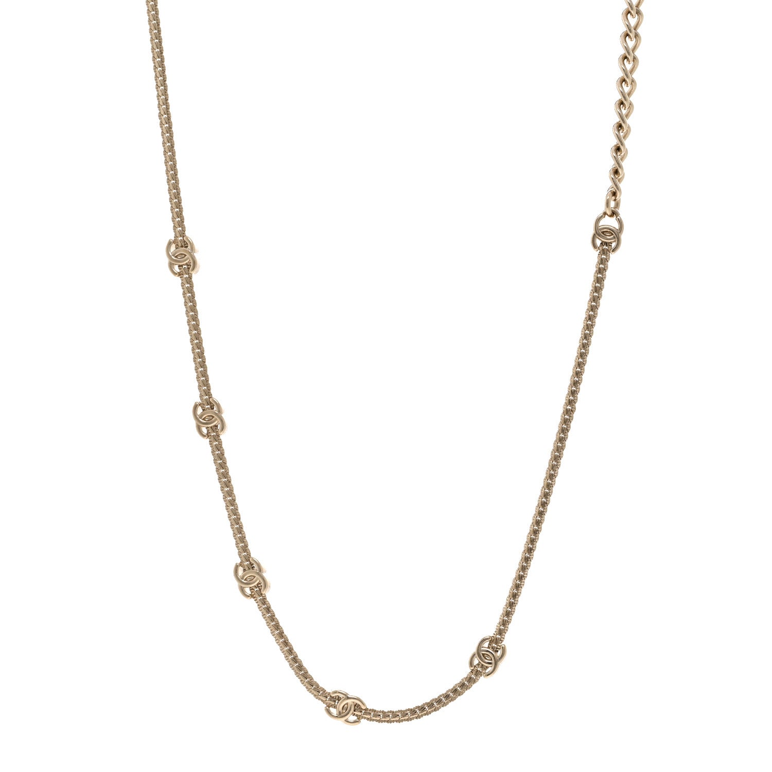 Chanel Metal CC Short Chain Necklace Gold 1 of 5
