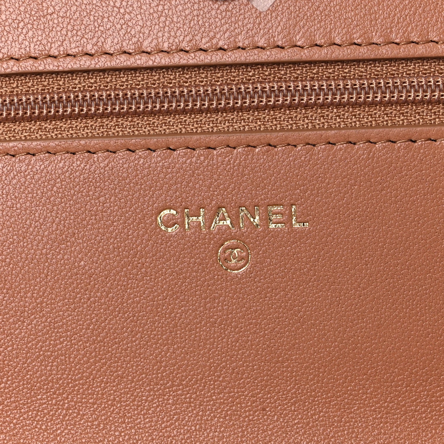 Chanel Lambskin Quilted Chanel 19 Wallet On Chain WOC Brown 6 of 12