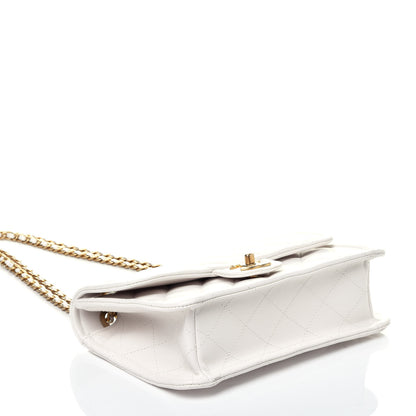 Chanel Caviar Quilted Medium Sweet Classic Flap White 4 of 9