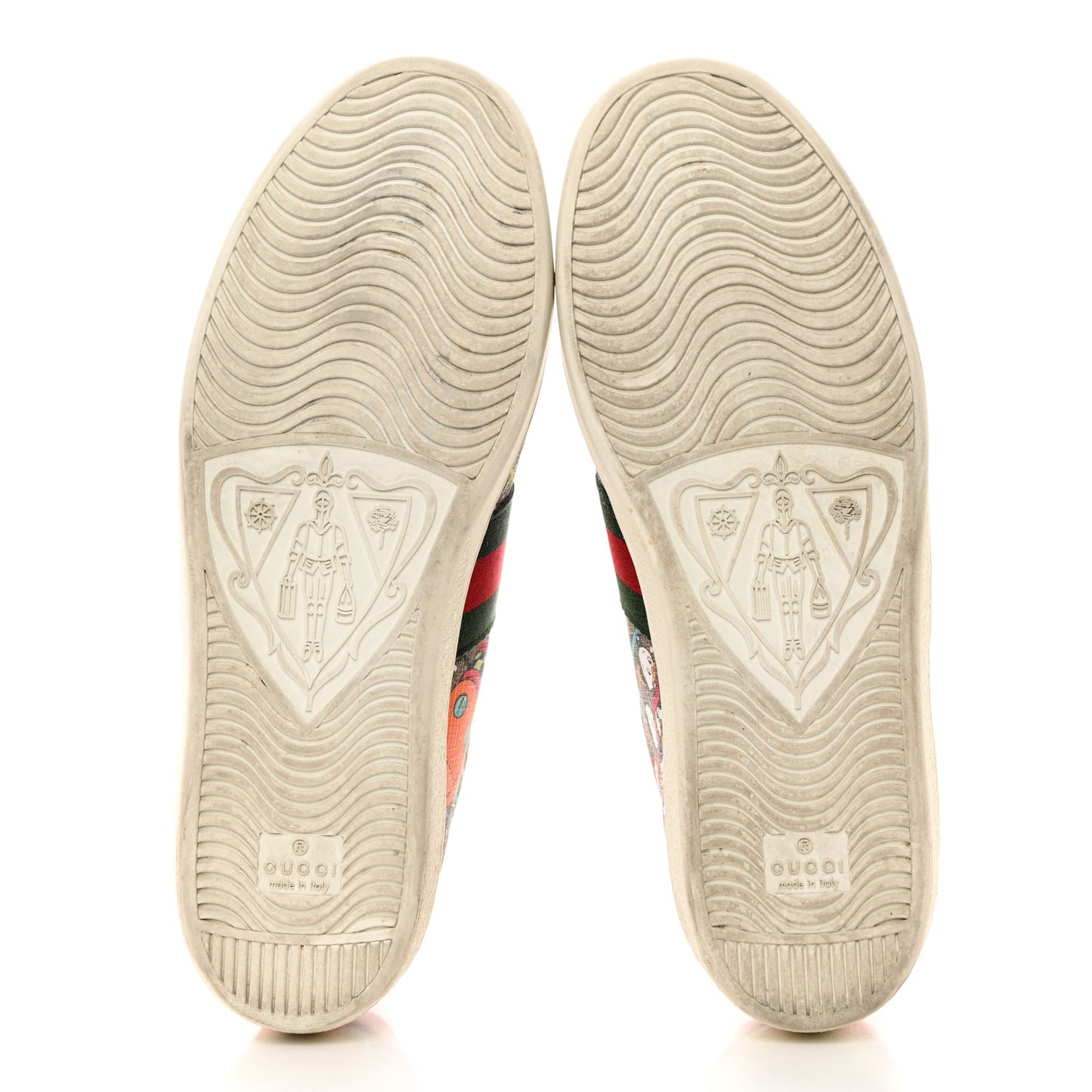 X DISNEY GG Supreme Monogram Web Donald Duck Womens Ace Sneakers 40 Beige New Acero Orange