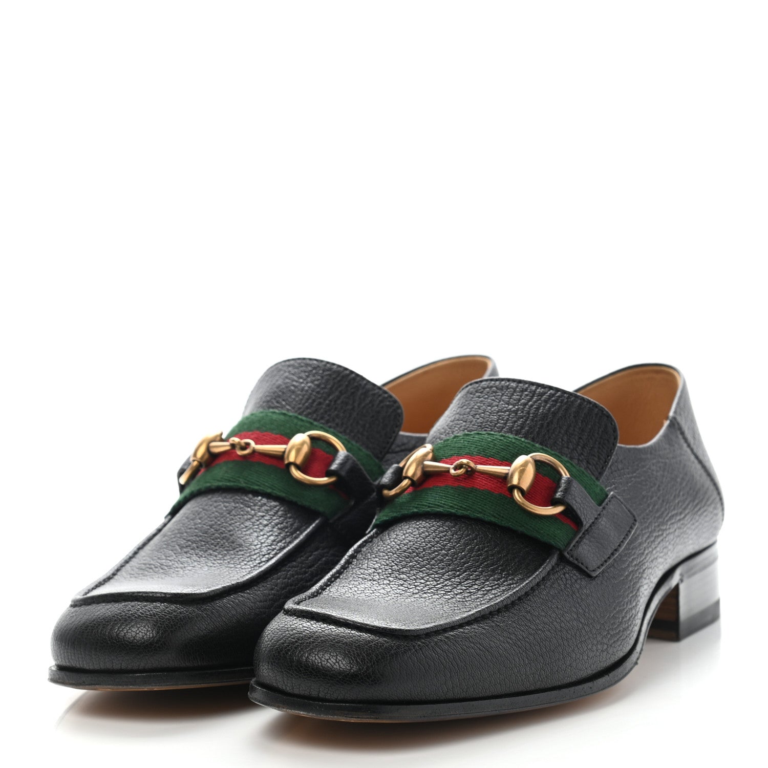 Gucci Havely Kid Web Mens Horsebit Loafers 6 Black 3 of 9