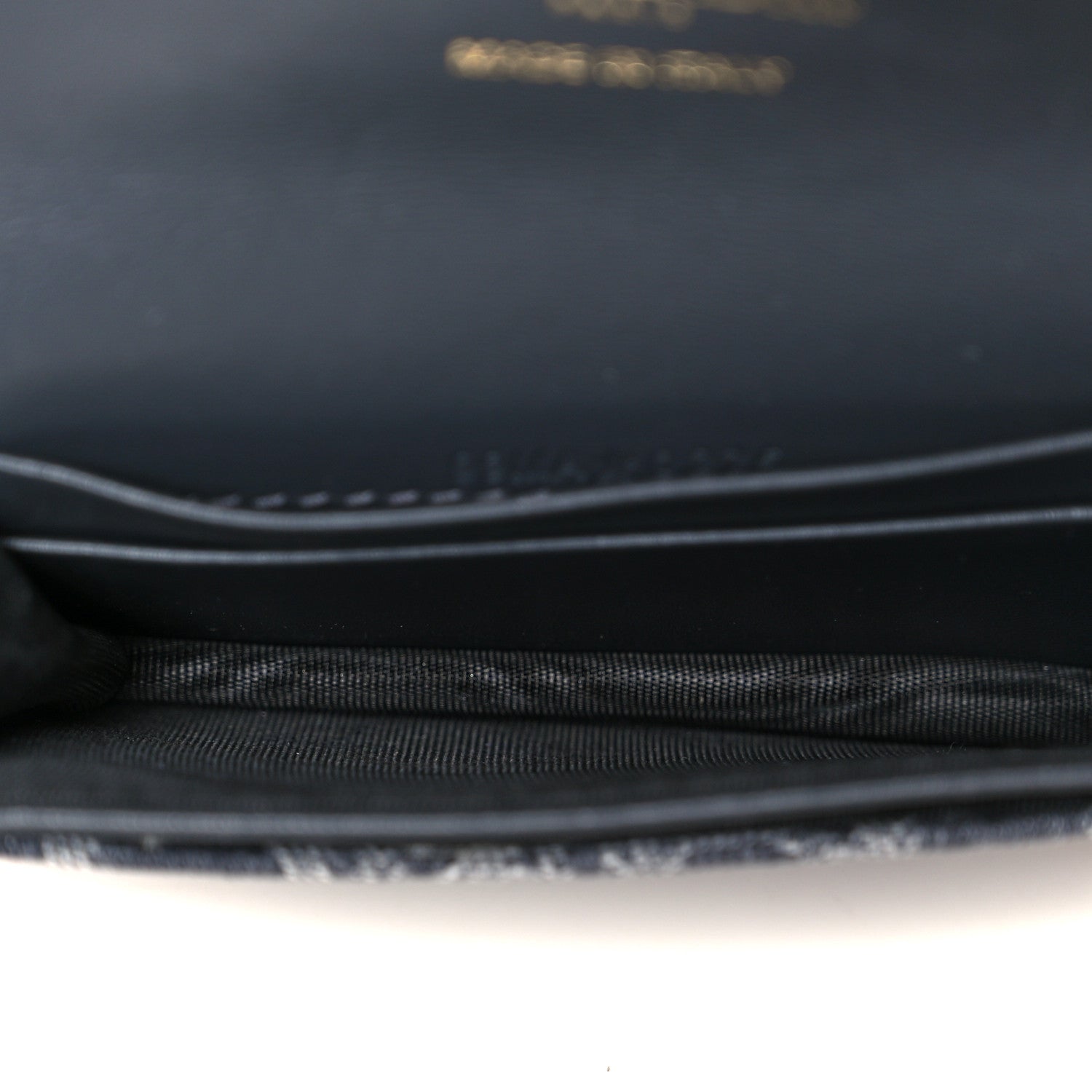 Christian Dior Denim Oblique Saddle Bloom Card Holder Grey 5 of 8