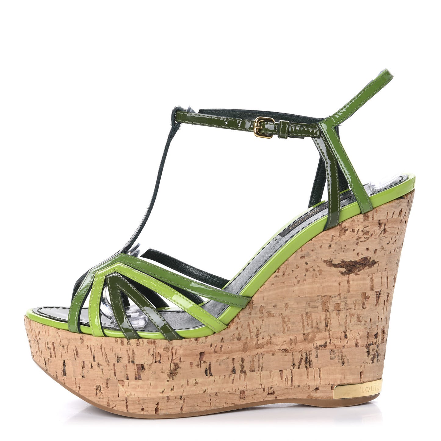 Patent Cork Summertime Wedges 36 Green