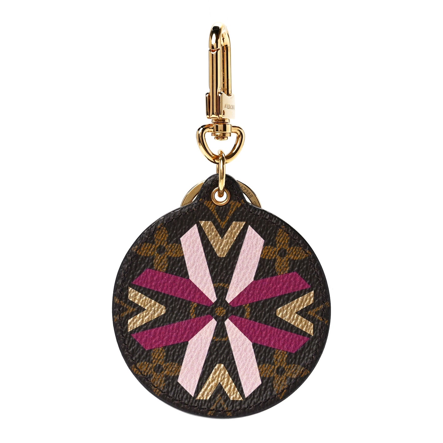 Monogram Illustre Multi V Bag Charm Key Ring Fuchsia