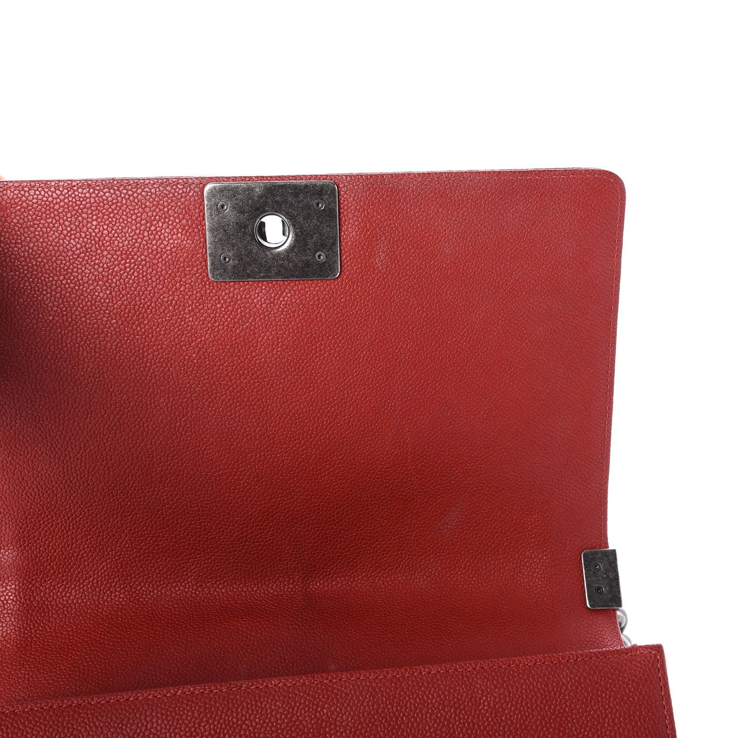 Chanel Caviar Quilted Medium Boy Flap Red 10 of 12
