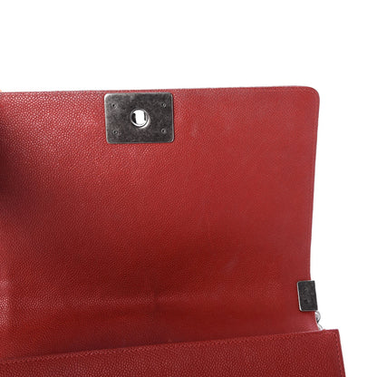 Chanel Caviar Quilted Medium Boy Flap Red 10 of 12