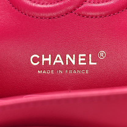 Chanel Caviar Quilted Medium Double Flap Dark Pink 6 of 9
