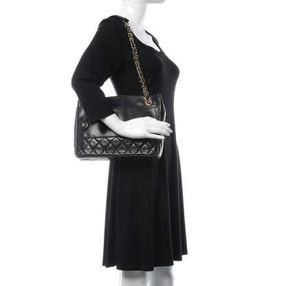 Chanel Lambskin Quilted Tote Black 2 of 9