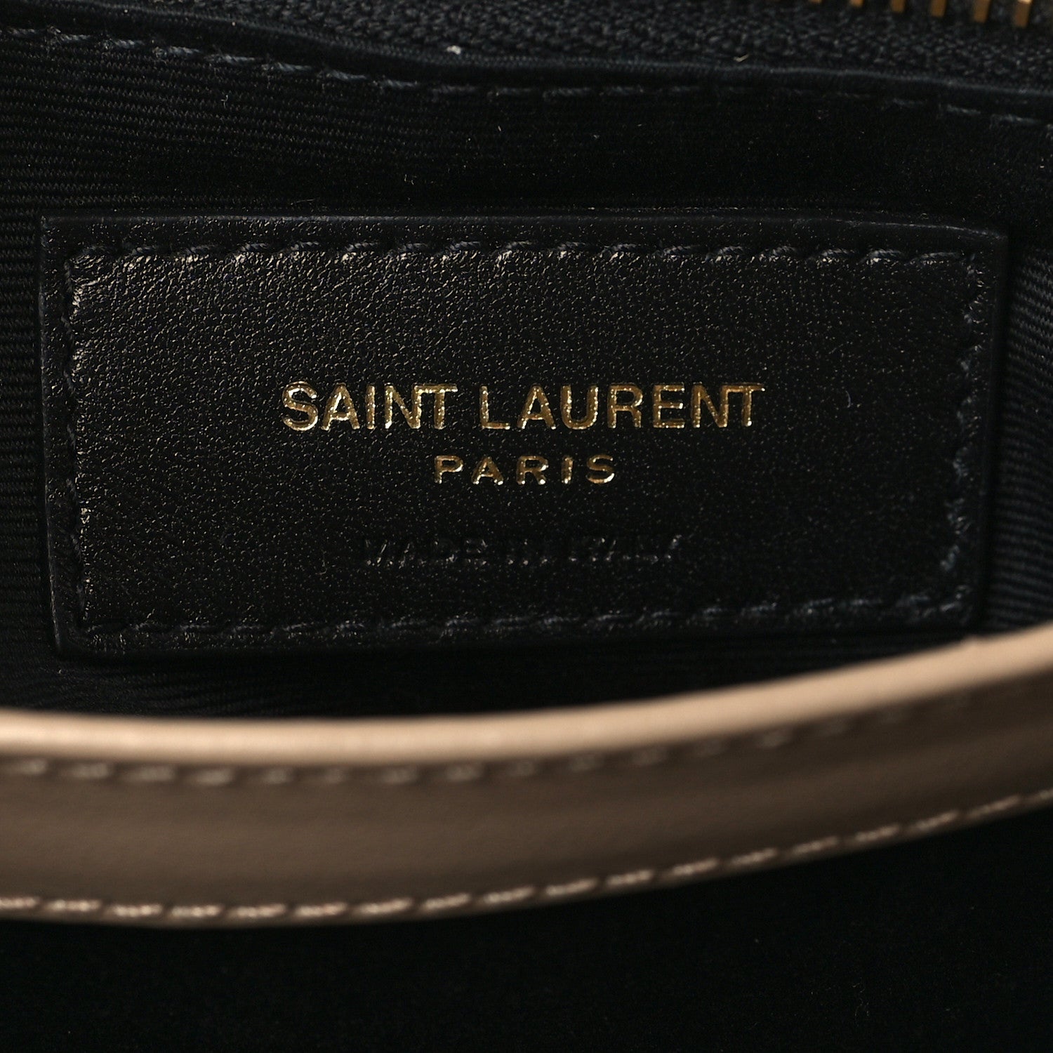 Saint Laurent Calfskin Y Quilted Monogram Toy Loulou Crossbody Bag Dark Beige 5 of 9