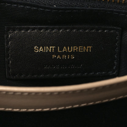 Saint Laurent Calfskin Y Quilted Monogram Toy Loulou Crossbody Bag Dark Beige 5 of 9