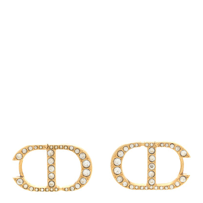 Christian Dior Crystal 30 Montaigne Earrings Gold 1 of 7
