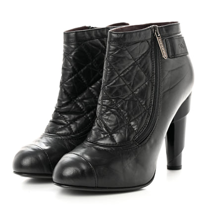 Chanel Calfskin Quilted Reissue Booties 38.5 Black 3 of 9