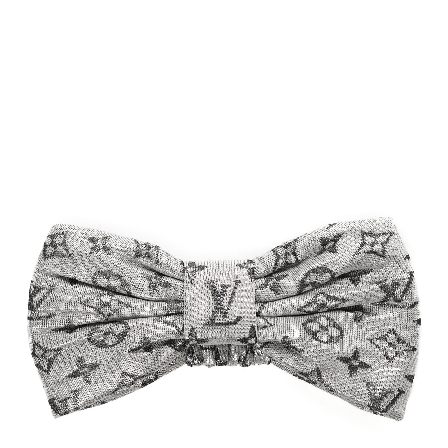 Silk Monogram LV Pool Party Turban Headband Argent
