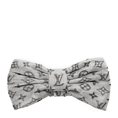 Louis Vuitton Silk Monogram LV Pool Party Turban Headband Argent 1 of 6