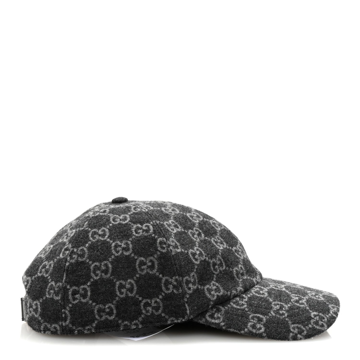 Gucci Covered Wool GG Monogram Baseball Hat L Grey Dark Grey Black 6 of 8
