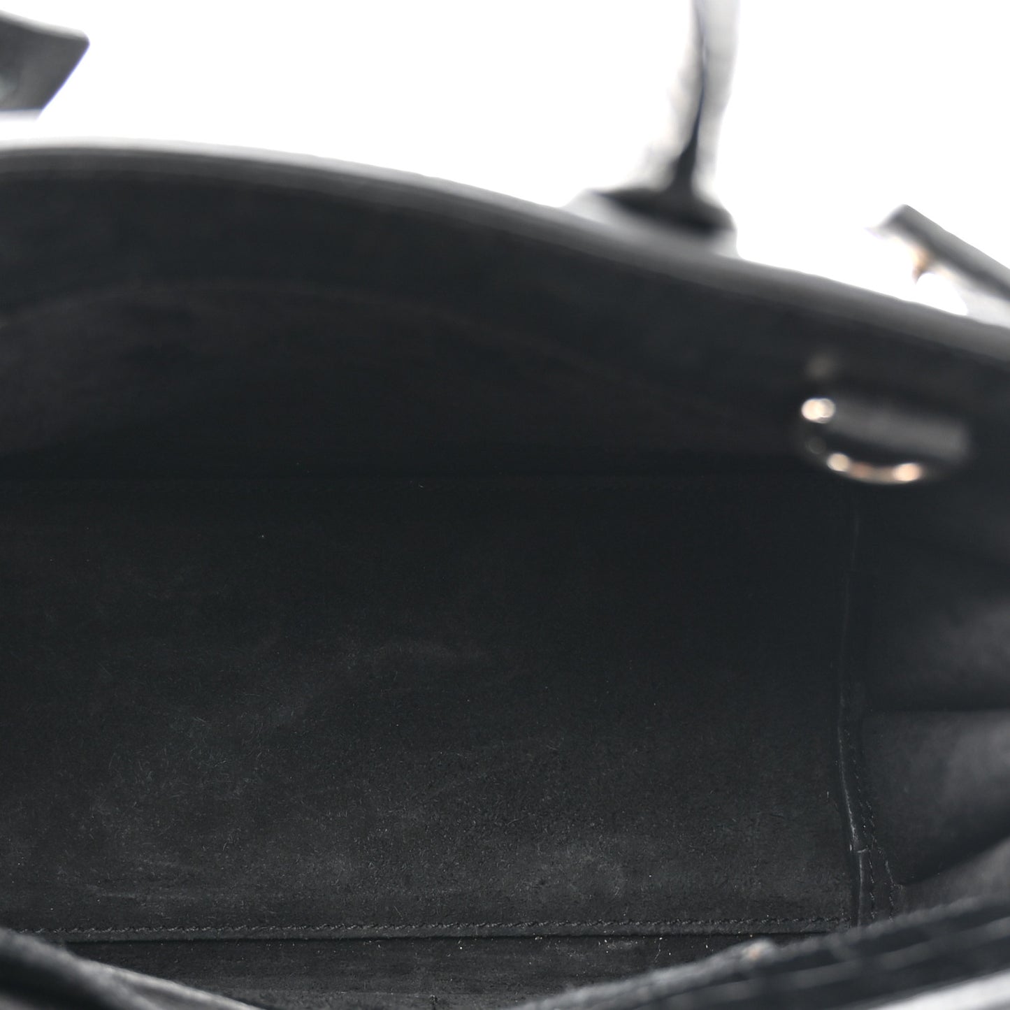 Calfskin Crocodile Embossed Nano Sac De Jour Black