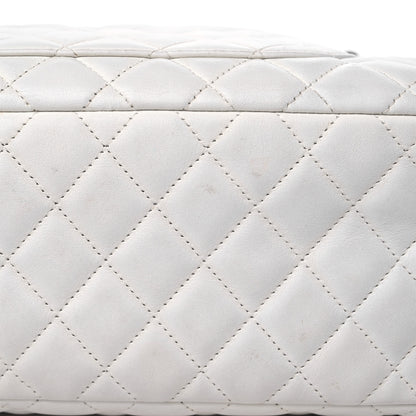 Chanel Calfskin Quilted Large Cambon Bowler White Black 14 of 18