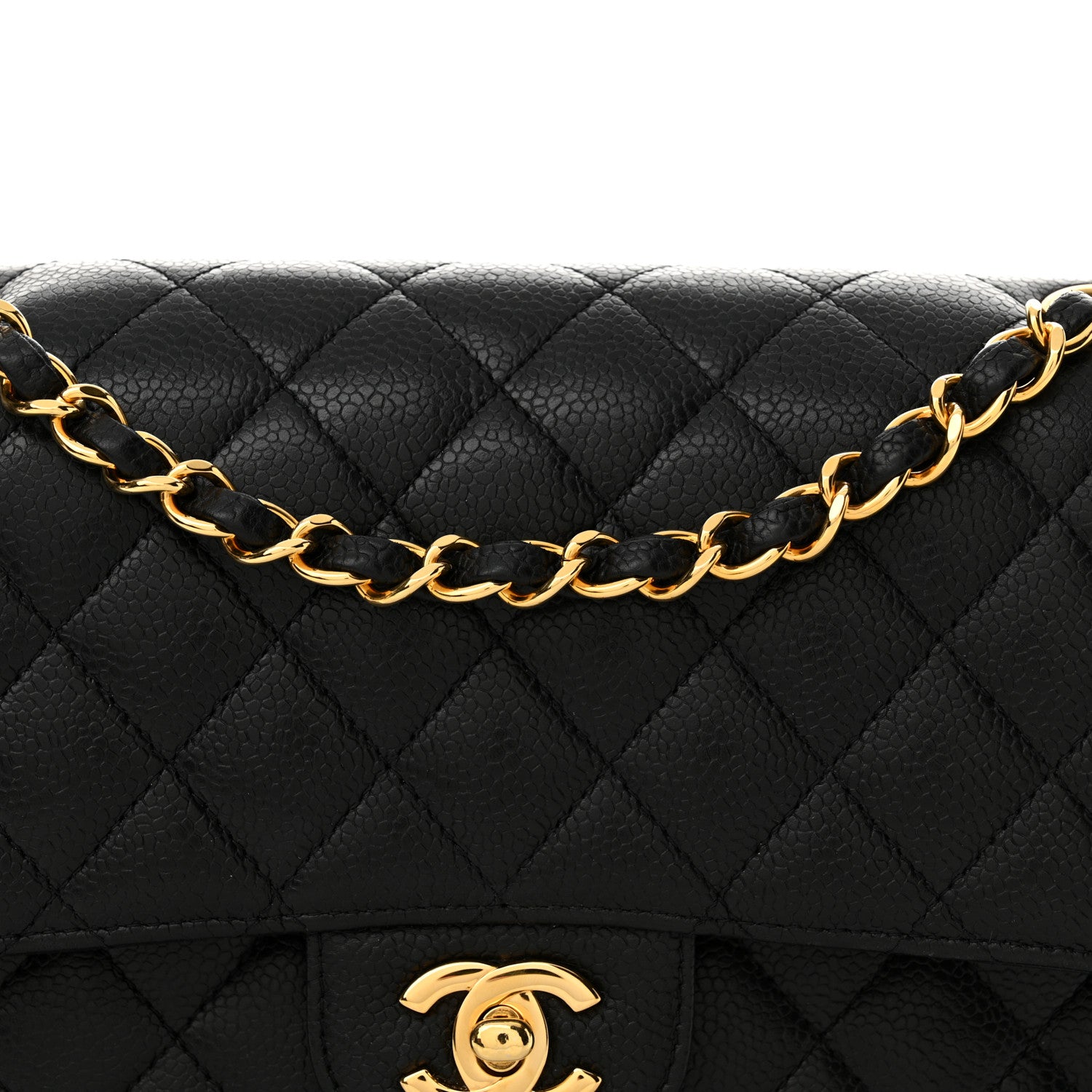 Chanel Caviar Quilted Medium Double Flap Black 8 of 13