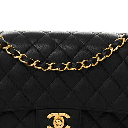 Chanel Caviar Quilted Medium Double Flap Black 8 of 13