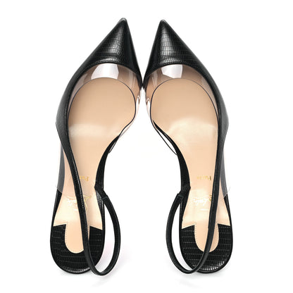 Christian Louboutin Calf Zarli PVC Optisexy 70 Pumps 38 Black 2 of 8