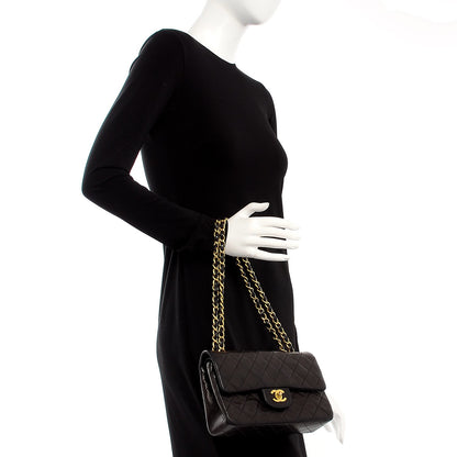 Chanel Lambskin Quilted Small Double Flap Black 2 of 8