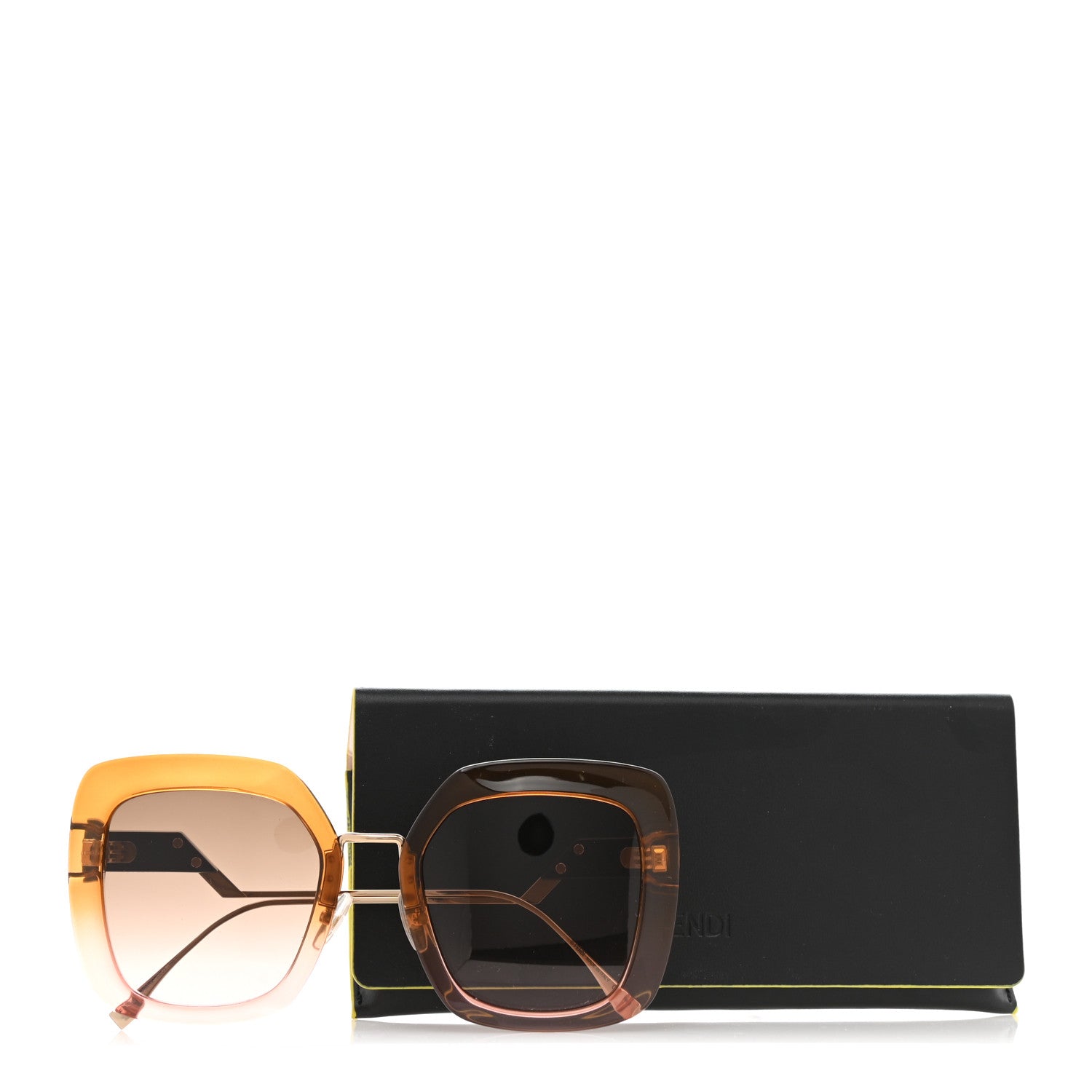 Fendi Square Sunglasses FF 0317/S Gold 7 of 7