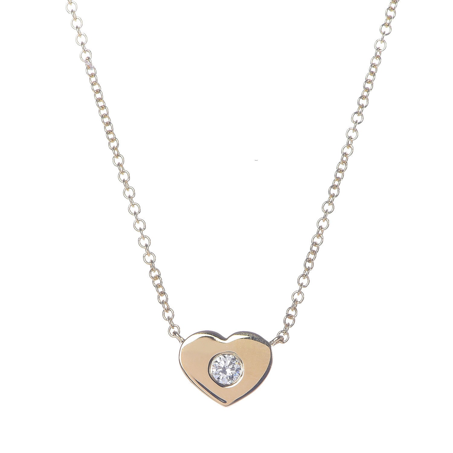 Tiffany 18K Yellow Gold Diamond Paloma Picasso Modern Heart Pendant Necklace 6 of 7