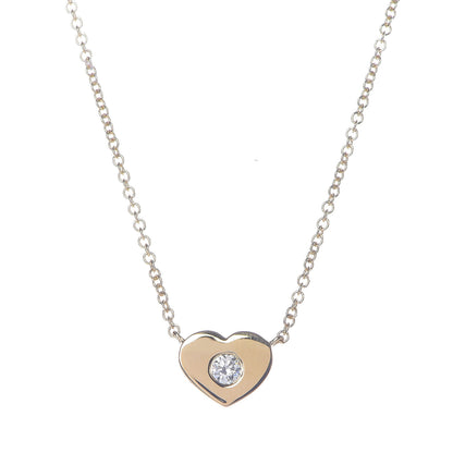 Tiffany 18K Yellow Gold Diamond Paloma Picasso Modern Heart Pendant Necklace 6 of 7