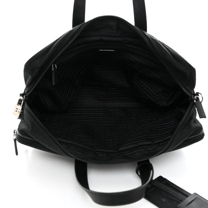 Prada Tessuto Nylon Saffiano Briefcase Black 5 of 15