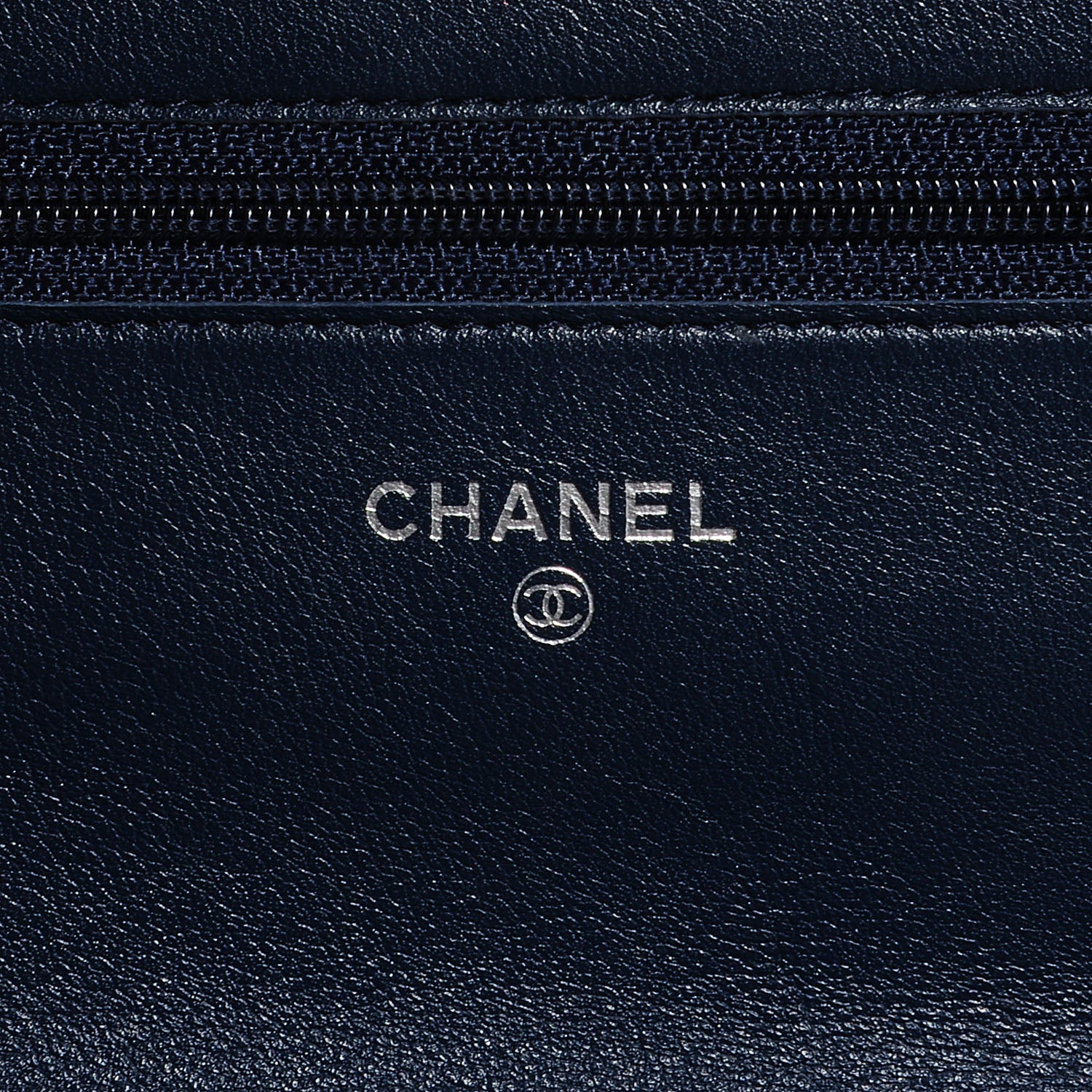 Chanel Caviar Timeless CC Wallet on Chain WOC Navy Blue 7 of 9