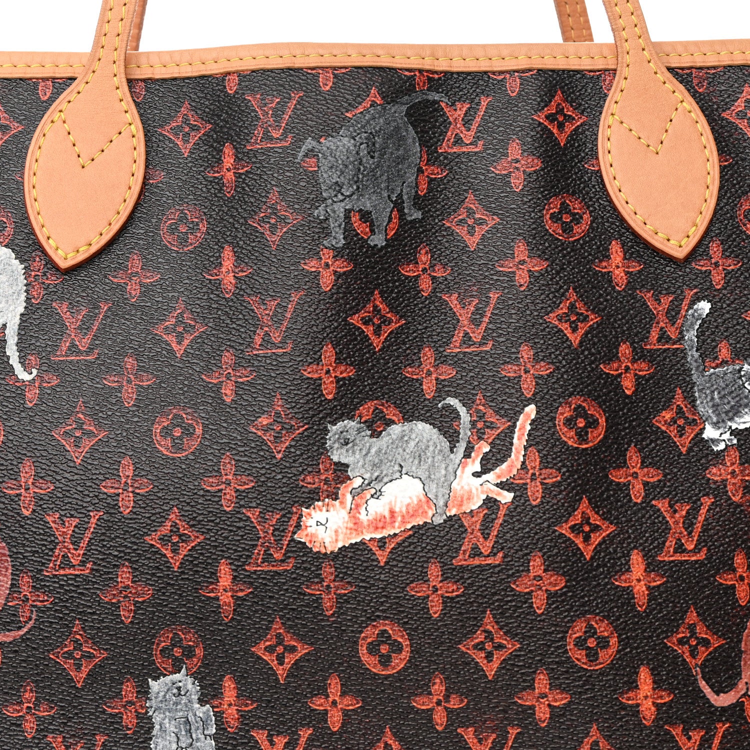 Louis Vuitton Catogram Neverfull MM Marron 8 of 10