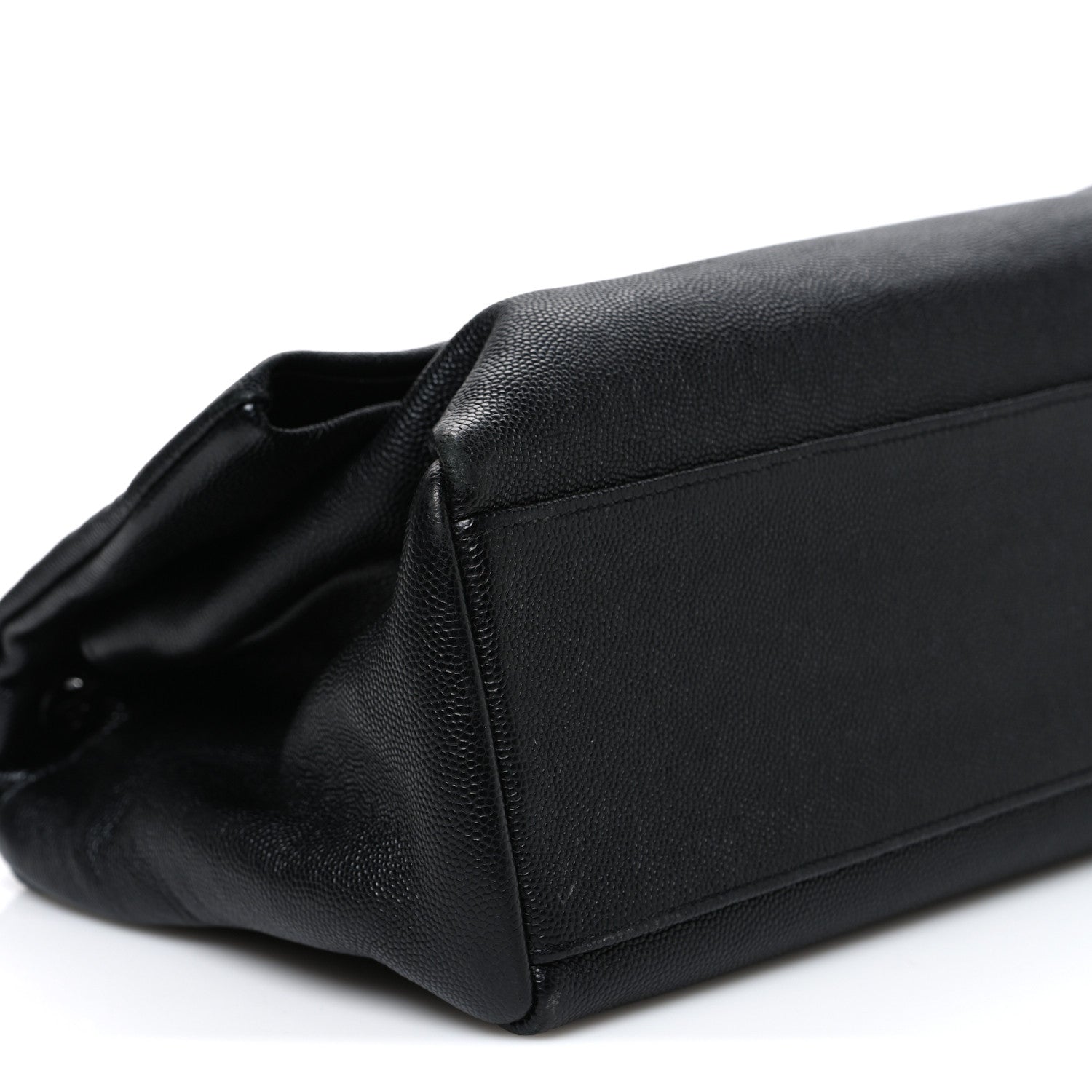 Saint Laurent Grain De Poudre Medium West Hollywood Monogram Fold-Over Black 9 of 10