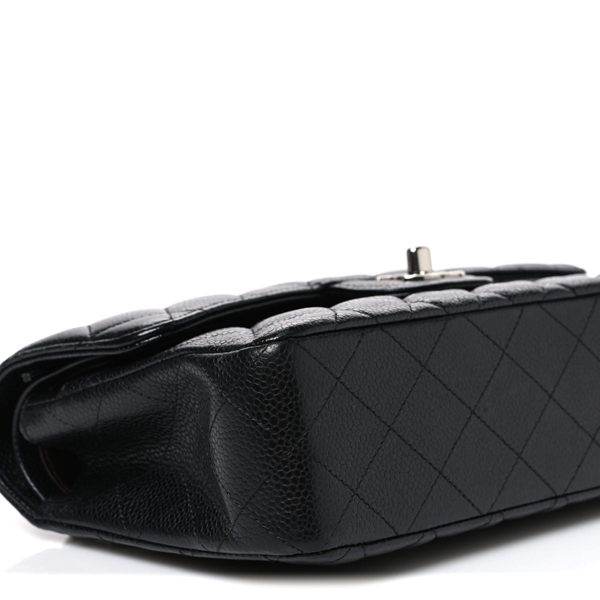 Caviar Quilted Small Double Flap Black