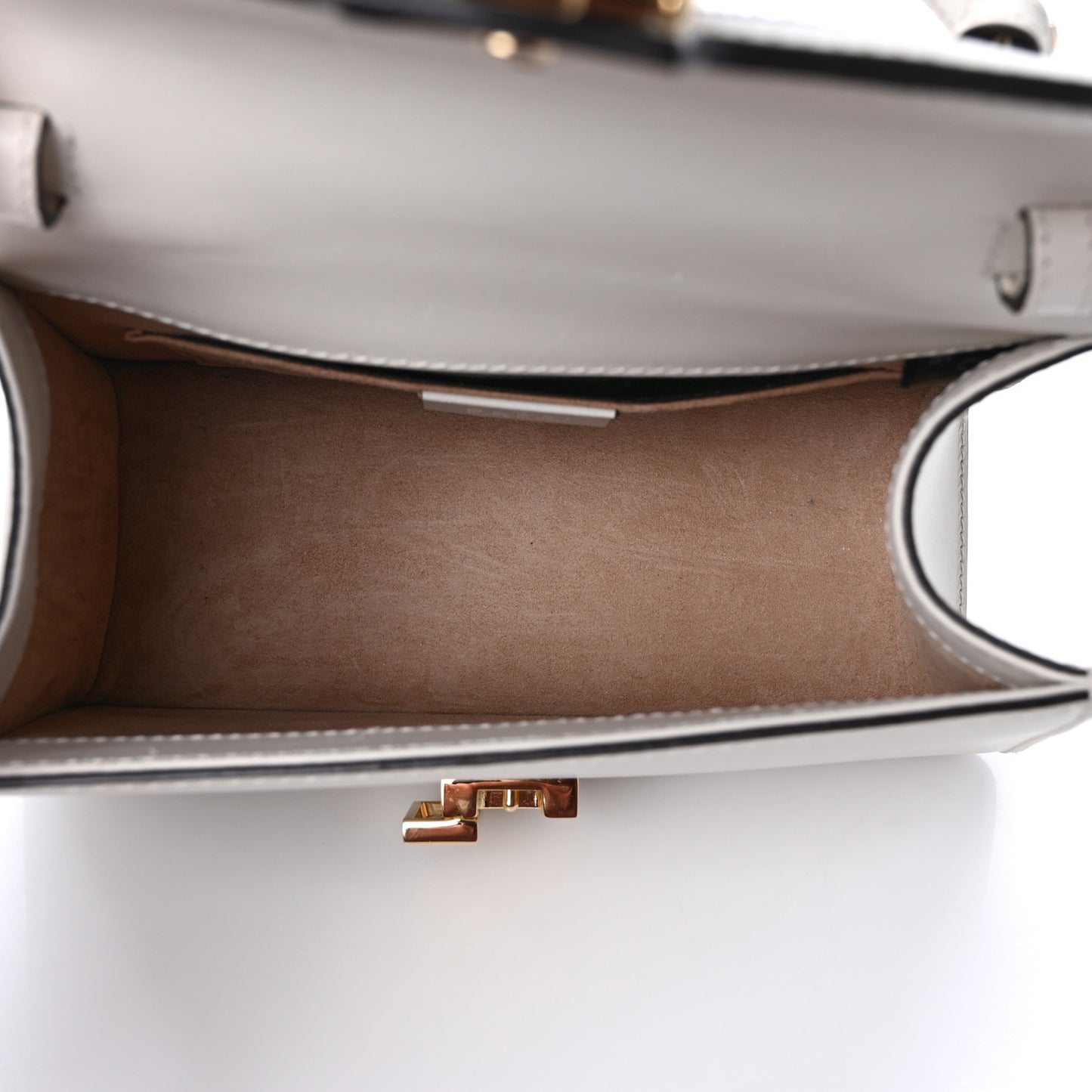 Calfskin Mini Sylvie Top Handle Bag White