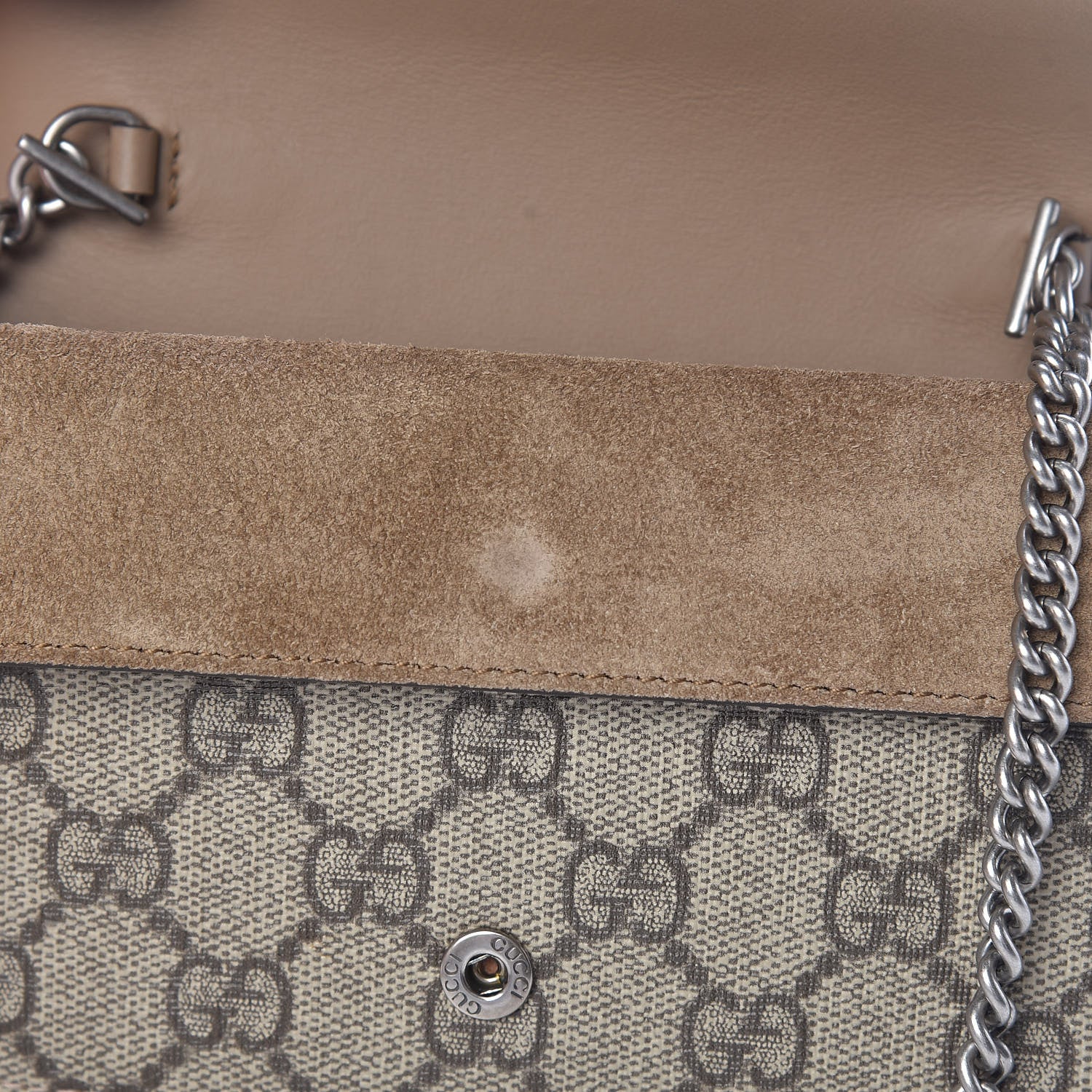 Gucci GG Supreme Monogram Super Mini Dionysus Shoulder Bag Taupe 7 of 10
